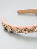 Spring New Gemstone Decoration Pink Headband main image 5