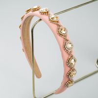 Spring New Gemstone Decoration Pink Headband sku image 1