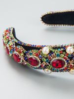 Sponge Pearl Gem Decorated Baroque Colorful Headband main image 5