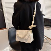Embroidered Thread Pearl Chain Small Square Bag New Trendy Fashion Casual Bag Silk Scarf Messenger Bag main image 5