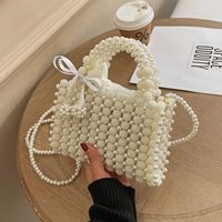 New Trendy Fashion Hand-held Shoulder Bag Beaded All-match Messenger Small Square Bag main image 3
