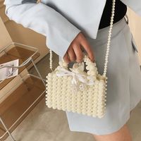New Trendy Fashion Hand-held Shoulder Bag Beaded All-match Messenger Small Square Bag main image 4