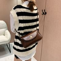 New Spring Textured Small Bag Trend Casual Retro One Shoulder Messenger Solid Color Small Square Bag main image 4