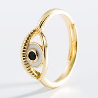 Fashion Copper Gold-plated Micro-set Zircon Geometric Ring Simple Trend Ring Accessories main image 3