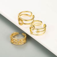 Fashion Multi-layer Geometric Star Moon Ring Wholesale Jewelry main image 4