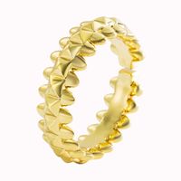 Neue Mode Einfache Persönlichkeit Aus Reinem Kupfer Vergoldeter Geometrischer Ring Nischendesign Geöffneter Ring main image 6