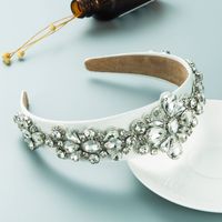 Barockes Modisches Diamantbesetztes Stirnband Mit Breiter Krempe Retro-stirnband main image 3