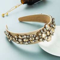 Baroque Fashion Diamond-encrusted Wide-brimmed Headband Retro Headband main image 4