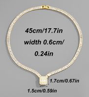 النحاس مطعمة الزركونيوم قلادة مجوهرات الهيب هوب الكوبي سلسلة 6 مللي متر شخصية سلسلة معدنية مجوهرات main image 4