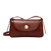 New Spring Textured Small Bag Trend Casual Retro One Shoulder Messenger Solid Color Small Square Bag sku image 3