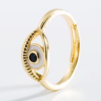 Fashion Copper Gold-plated Micro-set Zircon Geometric Ring Simple Trend Ring Accessories sku image 1