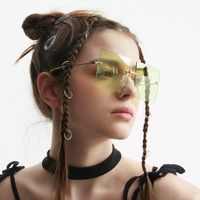 Grand Cadre Sans Bordure Tendance Coréen Lunettes De Soleil Couleur Été Nouvelles Lunettes De Soleil En Gros Nihaojewelry sku image 7