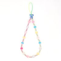 New Rainbow Pearl Shell Star Letter Beaded Mobile Phone Chain main image 6