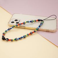 Rainbow Glass Thread Beads Personality Anti-lost Mobile Phone Chain Lanyard main image 5