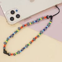 New Boho Rainbow Glass Rice Beads Thread Beads Beaded Anti-lost Mobile Phone Chain Lanyard main image 1