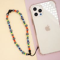 New Boho Rainbow Glass Rice Beads Thread Beads Beaded Anti-lost Mobile Phone Chain Lanyard main image 4