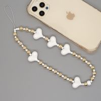 Fashion Black Gallstone Gold-plated Beads Mobile Phone Chain Simple Mobile Phone Rope main image 5