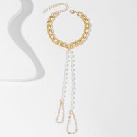 Accessoires De Bijoux Longs De Perle De Bracelet De Chaîne D&#39;alliage Créatif De Mode main image 4