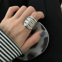Simple Woven Retro Fashion Ring Hollow Arrow Star Pattern Niche Design All-match Copper Ring main image 3