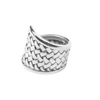 Simple Woven Retro Fashion Ring Hollow Arrow Star Pattern Niche Design All-match Copper Ring main image 6