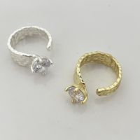 Niche Fashion Index Finger Ring Inlaid Gemstone Flowing Light Luxury Open Ring main image 1