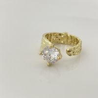 Niche Fashion Index Finger Ring Inlaid Gemstone Flowing Light Luxury Open Ring main image 5