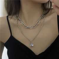 Fashion Multi-layered Simple Necklace Titamium Steel Sweater Chain main image 2