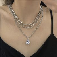 Fashion Multi-layered Simple Necklace Titamium Steel Sweater Chain main image 3