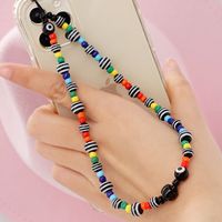 New Boho Rainbow Glass Rice Beads Thread Beads Beaded Anti-lost Mobile Phone Chain Lanyard sku image 1