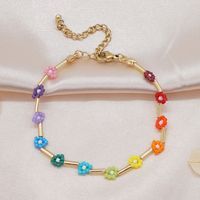 Fashion Miyuki Bead Bracelet Beaded Rainbow Daisy Bracelet sku image 1