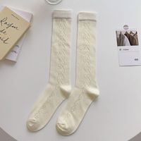 College Style Calf Socks Spring And Autumn Middle Tube Socks Striped Hollow Cotton Socks sku image 2