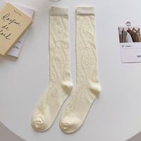College Style Calf Socks Spring And Autumn Middle Tube Socks Striped Hollow Cotton Socks sku image 4