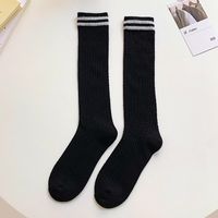 College Style Calf Socks Spring And Autumn Middle Tube Socks Striped Hollow Cotton Socks sku image 8