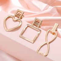 3 Pieces Classic Fashion Geometric Hollow Gold Hair Clips sku image 1