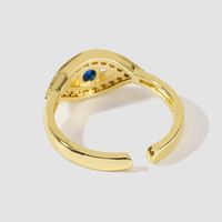 Fashion Copper Inlaid Zircon Eye Open Ring Wholesale Jewelry main image 5