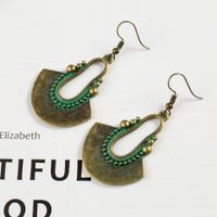 Bohemian Geometric Fan-shaped Retro Alloy Earrings Wholesale main image 4