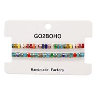 Niche Bohemian Glass Beaded Beads Beach Rainbow Stacked Tila Bracelet main image 4