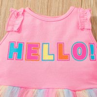 New Summer Little Girl Mesh Skirt Casual Letter Vest Skirt Wholesale main image 3