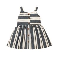 Children's Clothing 2022 Summer Style Little Girl Striped Suspender Skirt Children's Dress sku image 3