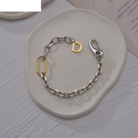 New Stitching Two-color Men And Women Geometric Alloy Bracelet main image 5