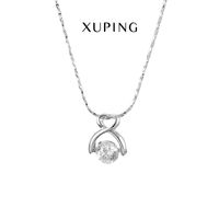 Fashion Heart-shaped Necklace Inlaid Diamond Alloy Collarbone Chain main image 3