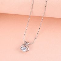 Fashion Heart-shaped Necklace Inlaid Diamond Alloy Collarbone Chain main image 4