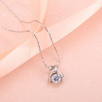 Fashion Heart-shaped Necklace Inlaid Diamond Alloy Collarbone Chain main image 5