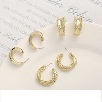 Fashion C Shape Plating Alloy Earrings main image 1