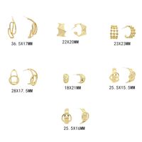Retro C Shape Metal Earrings main image 6