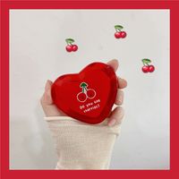 Cute Cherry Heart-shaped Handy Makeup Double-sided Portable Mirror main image 4