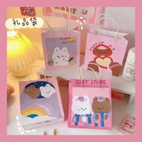 Cute Simple Cartoon Girl Paper Portable Shopping Packaging Bag main image 4