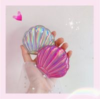 Laser Color Girl Bling Portable Double-sided Makeup Mirror Accessories main image 4