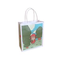 Cute Simple Cartoon White Paper Portable Shopping Packaging Bag main image 6