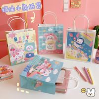 Cartoon Cute Girl Printing Rabbit Mini Packaging Decoration Paper Bag New main image 3